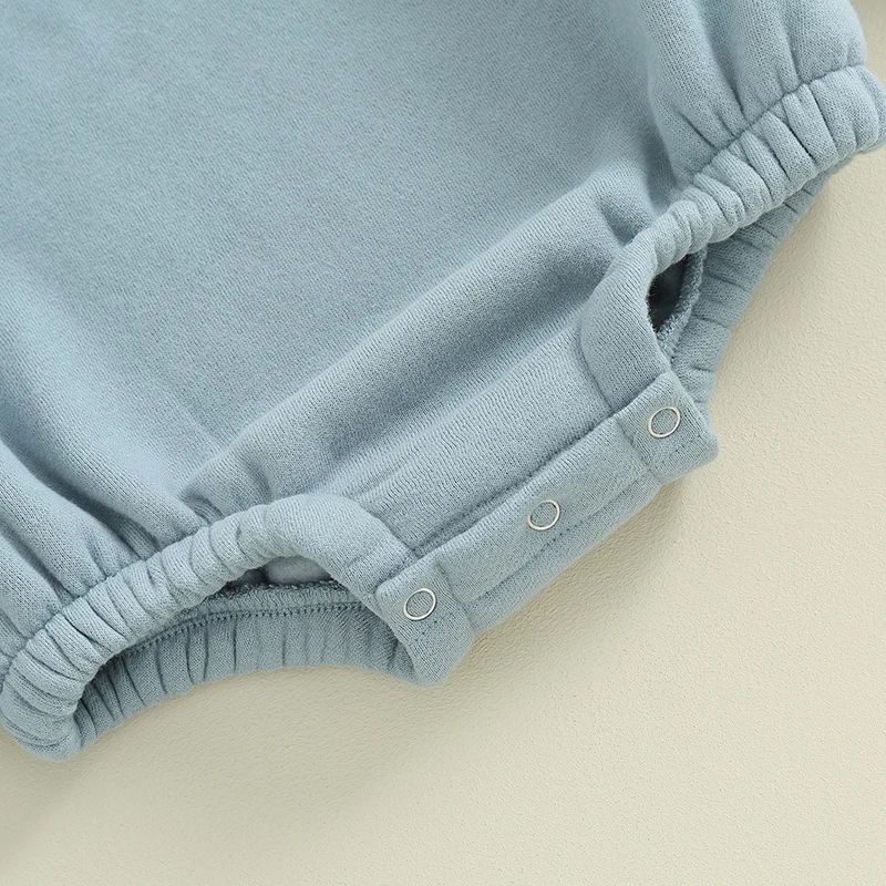 0-18months Baby Fall Autumn Fleece Jumpsuit Solid Color Round Neck Long Sleeve Sweatshirt Romper For Toddler Boys And Girls BC05