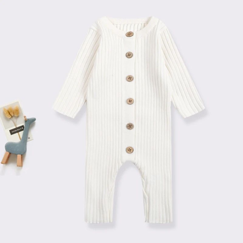 Winter Newborn Knit Romper Baby Boys Girls Knitted Jumpsuit Climbing Suit Children's Solid Color Casual Baby Girls Soft Clothes BC21A