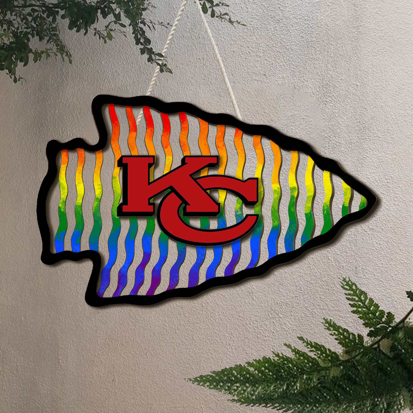 Kansas City Chief Football team Wooden Sign, LGBT welcome sign, Happy Pride month Gift Idea