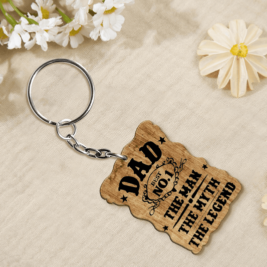 Dad The Man The Myth The Legend Keychain, Funny Gift idea for Dad, Father's Day