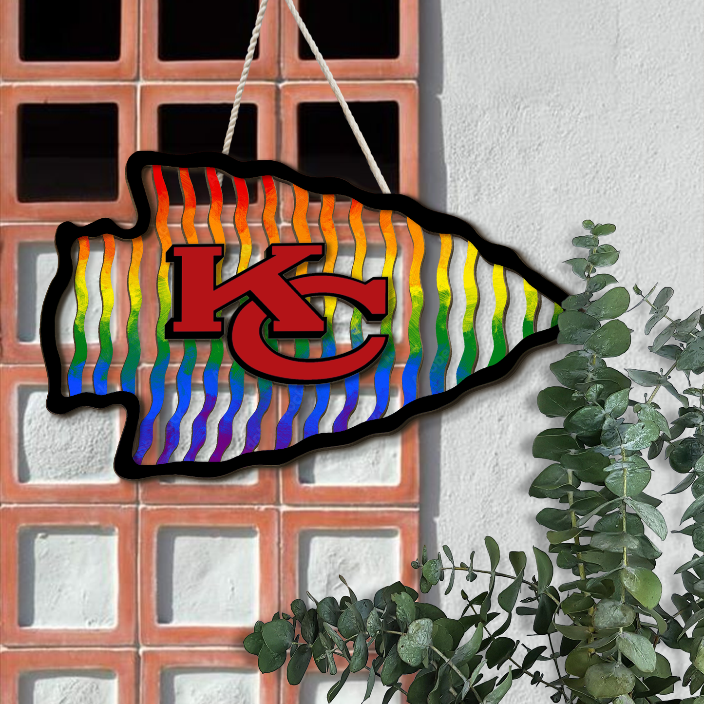 Kansas City Chief Football team Wooden Sign, LGBT welcome sign, Happy Pride month Gift Idea