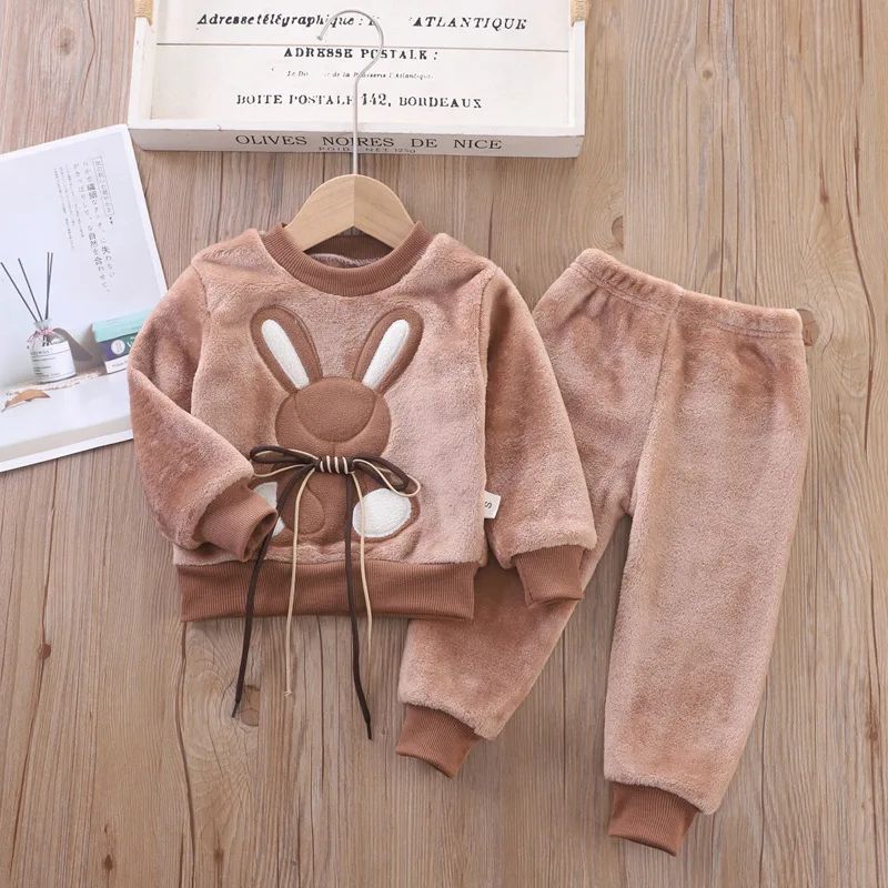 3PCS Winter Autumn Toddler Baby Boys Girls Clothes Baby Sweaters Coat +Pants +Hooded Vest Outfit Set Infant Warm Clothing Suits BC11