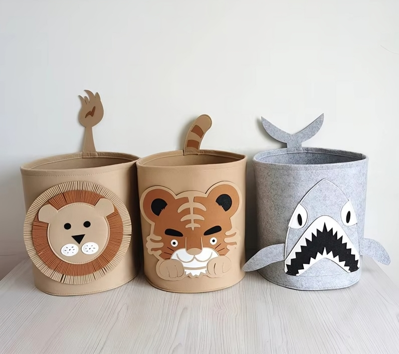 Cotton Animal Storage Basket Kids Toys Clothes Shoes Organizer Sundries Folding Storage Box Cabinet Home Kwaii Basket Container BB02