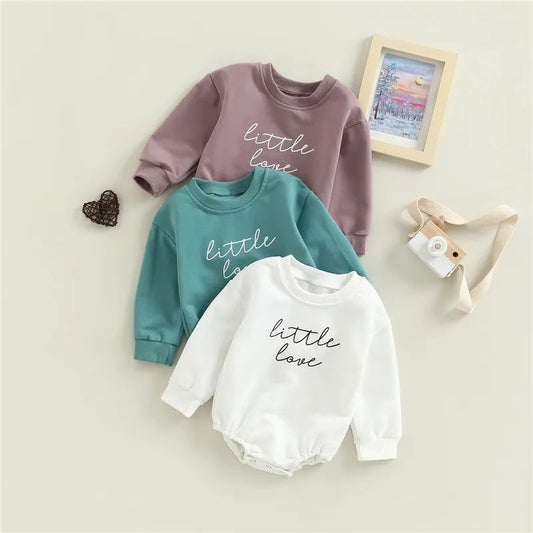 0-18months Baby Girls Spring Fall Romper Long Sleeve Round Neck Letter Embroidery Bodysuit For Infant Girls BC02