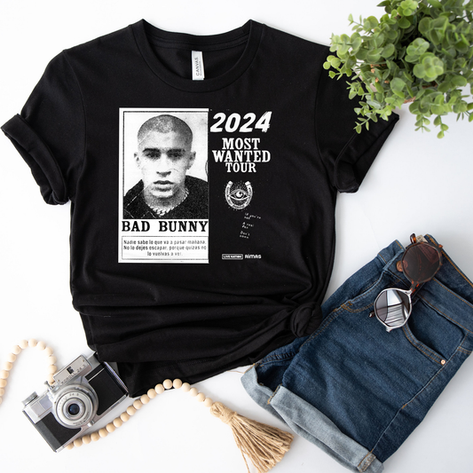 Bad Bunny Most Wanted Tour T-shirt, Bunny Tour 2024 TShirt, Bad Bunny Fan T-shirt
